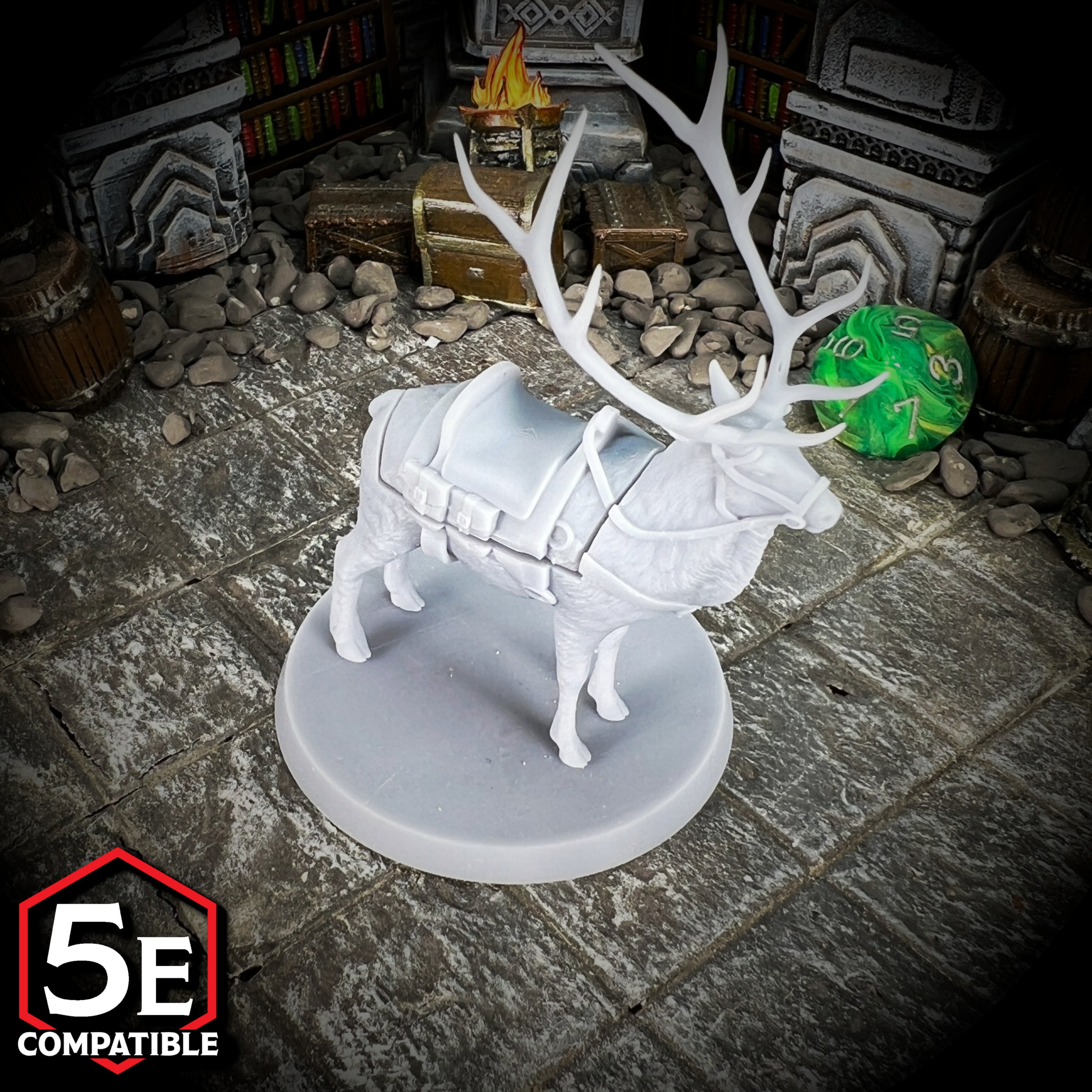 The highest quality 🎯, reasonably priced 💅🏾 Elk Transformer Mount miniatures for Dungeons & Dragons, Pathfinder, GURPS, and other TTRPGS 🧙‍♂️🧟‍♀️🧜🏽‍♀️🧛🏽‍♂️!