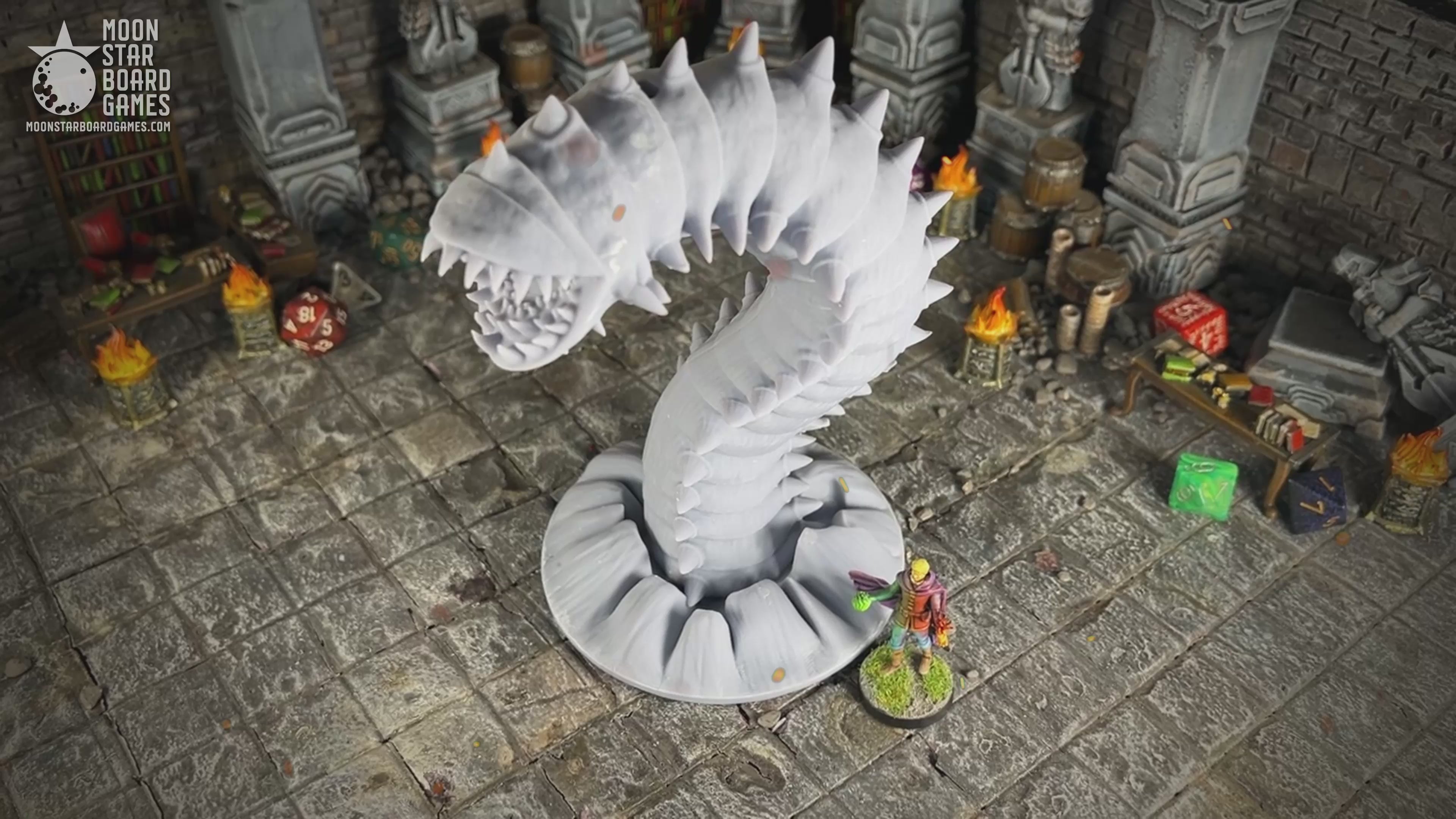 Purple Worm - 28mm 32mm DND Miniatures D&D Minis Dungeons and Dragons