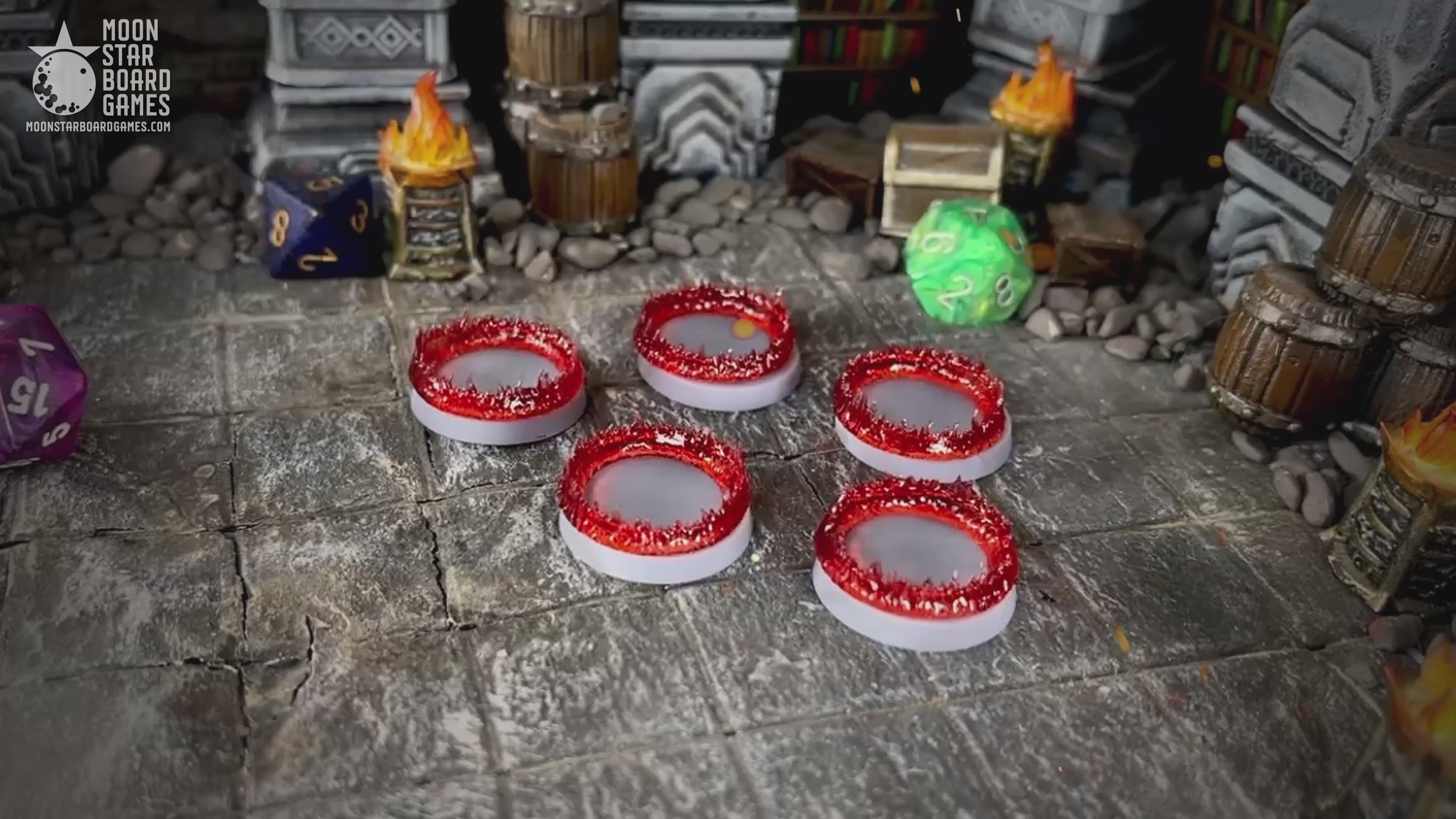 Fire AccuBASE - 28mm 32mm DND Miniatures D&D Minis Dungeons and Dragons