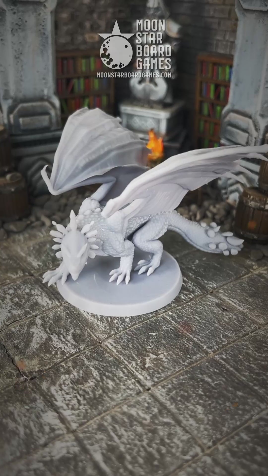 Young Amethyst Dragon - 28mm 32mm DND Miniatures D&D Minis Dungeons and Dragons