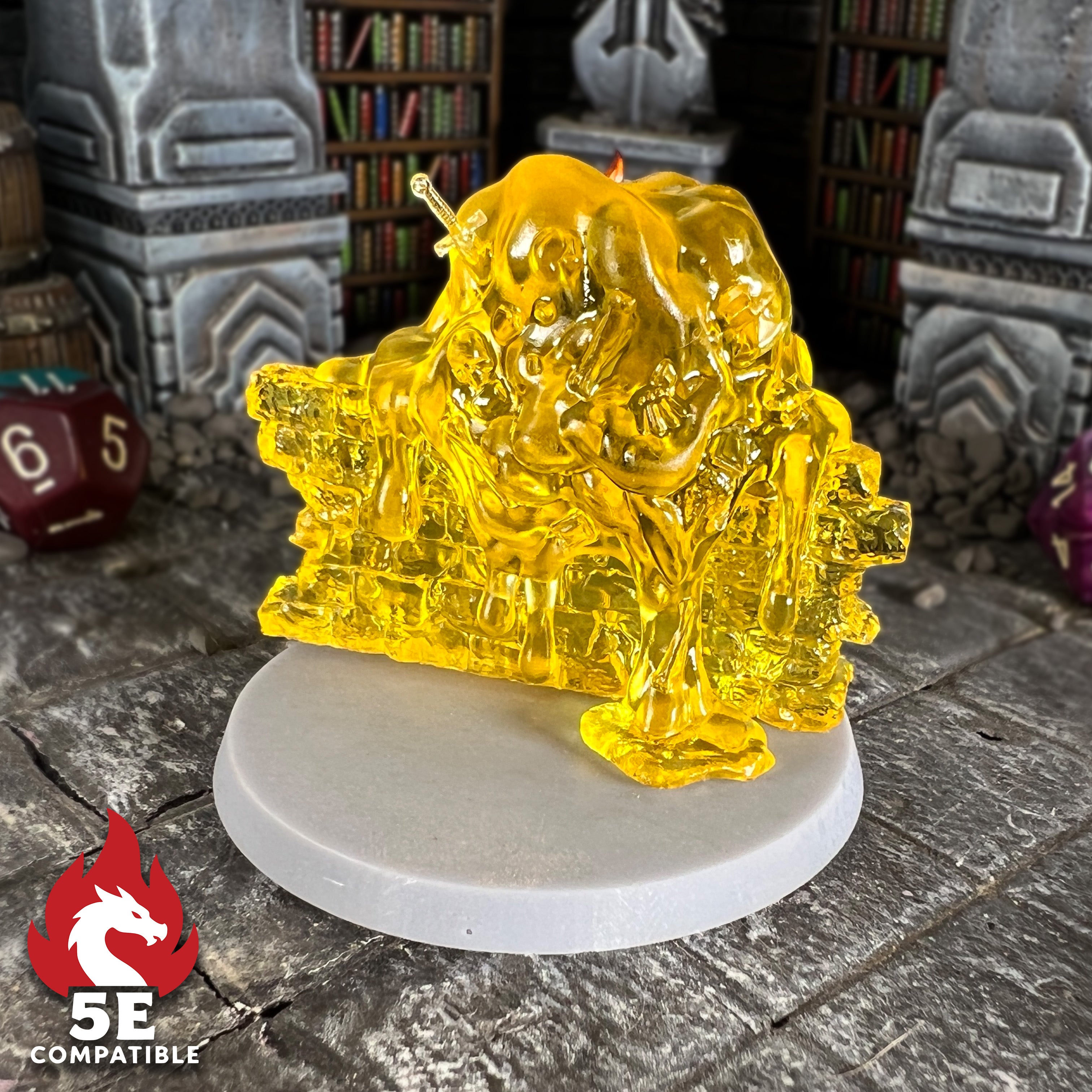 The highest quality, reasonably priced 28mm scale Ochre Jelly miniatures for Dungeons & Dragons, Pathfinder, GURPS, and other TTRPGS!